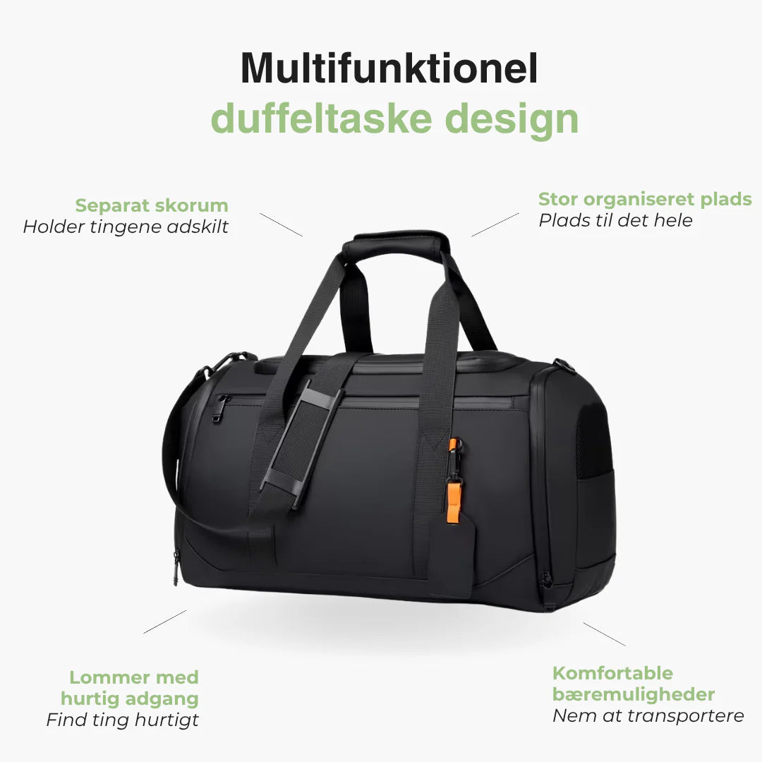 Rummelig Rejsetaske – Stor Kapacitet – Separat Skorum